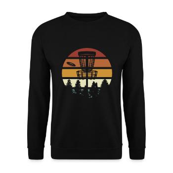 Discgolf Champion, retro vintage Disc Golf Design - Unisex Sweatshirt - black - Front - Alina (178cm) & Michal (187cm)