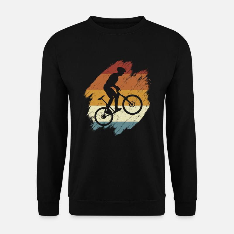 E-Bike, E-MTB, Retro Sunset E-Biker - Unisex Sweatshirt - black