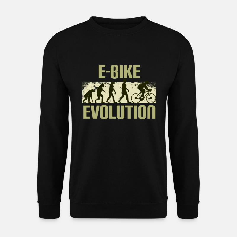 E-Bike, E-VTT, Evolution - Sweat-shirt Unisexe - noir