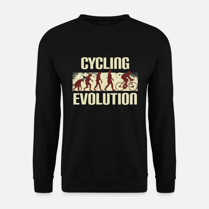 Radfahrer Evolution, Radsportler - Unisex Pullover - Schwarz