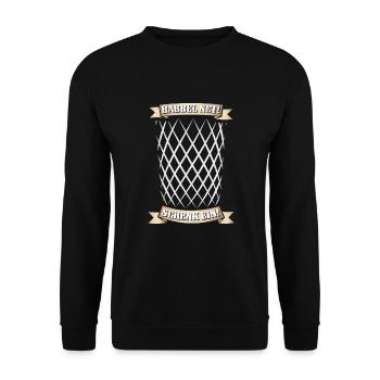 Hessischer Äppler, Apfelwein - Unisex Pullover - Schwarz - Vorne - Alina (178cm) & Michal (187cm)