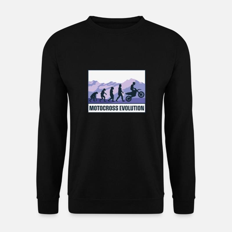 Motocross Evolution - Unisex Pullover - Schwarz