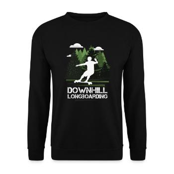 Longboard Downhill, nature merveilleuse - Sweat-shirt Unisexe - noir - Devant - Alina (178cm) & Michal (187cm)