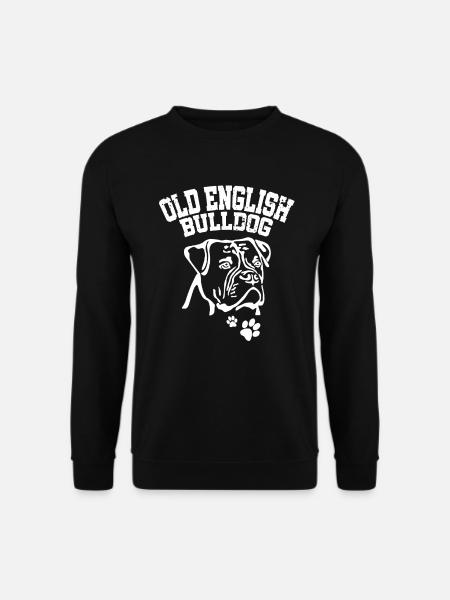 Old English Bulldog - Bulldogge Silhouette OBE - Unisex Pullover - Schwarz