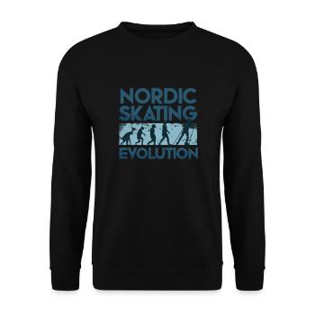 Nordic Skating Evolution - Unisex Pullover - Schwarz - Vorne - Alina (178cm) & Michal (187cm)