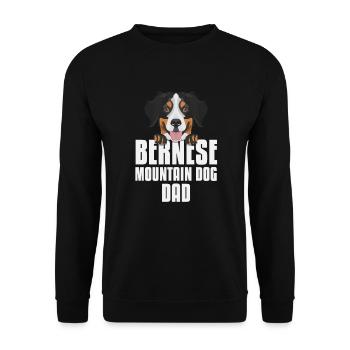 Père du chien de chien bernois, papa chien - Sweat-shirt Unisexe - noir - Devant - Alina (178cm) & Michal (187cm)
