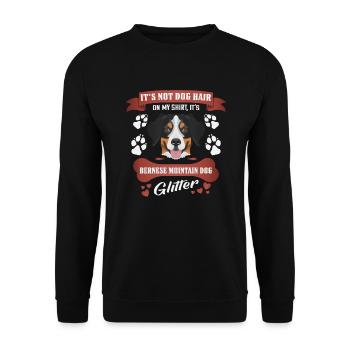 Chien de chien de chien bernois paillettes - Sweat-shirt Unisexe - noir - Devant - Alina (178cm) & Michal (187cm)