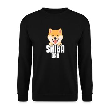 Shiba Inu Dad, Hundepapa - Unisex Pullover - Schwarz - Vorne - Alina (178cm) & Michal (187cm)