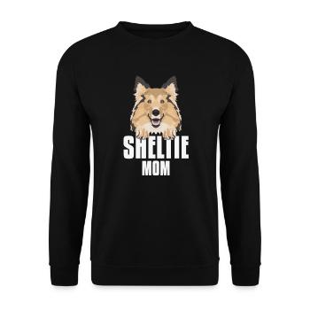 Shetland Sheepdog Maman, Maman Chien - Sweat-shirt Unisexe - noir - Devant - Alina (178cm) & Michal (187cm)