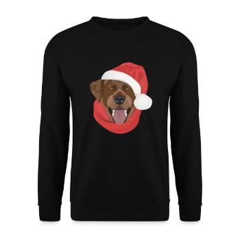 Noël du Labrador - Sweat-shirt Unisexe - noir - Devant - Alina (178cm) & Michal (187cm)