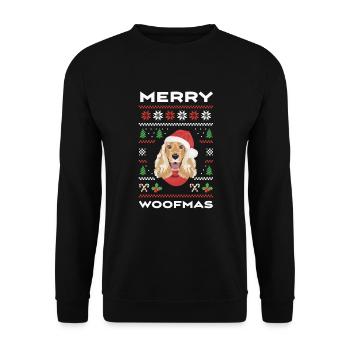 Deutsch Cocker Épagneul Noël - Sweat-shirt Unisexe - noir - Devant - Alina (178cm) & Michal (187cm)