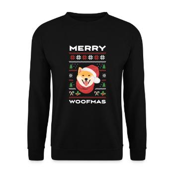 Shiba Inu Natale - Felpa unisex - nero - Fronte - Alina (178cm) & Michal (187cm)