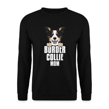 Border Collie Maman, Maman Chien - Sweat-shirt Unisexe - noir - Devant - Alina (178cm) & Michal (187cm)