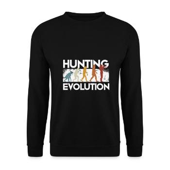 Évolution des chasseurs - Sweat-shirt Unisexe - noir - Devant - Alina (178cm) & Michal (187cm)