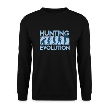 Évolution des chasseurs - Sweat-shirt Unisexe - noir - Devant - Alina (178cm) & Michal (187cm)