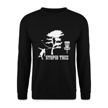 Stupid Tree, Disc Golf Design, Disc Golf Player - Unisex Sweatshirt - black - Front - Alina (178cm) & Michal (187cm)