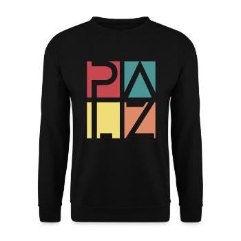 Palz Vintage Design - Unisex Pullover - Schwarz - Vorne - Alina (178cm) & Michal (187cm)