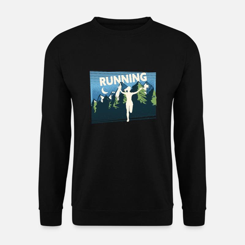 Marathon, Trailrunning Läuferin - Unisex Pullover - Schwarz