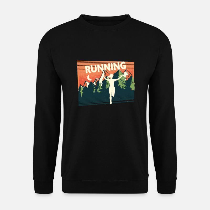 Marathon, Trailrunning Läuferin - Unisex Pullover - Schwarz