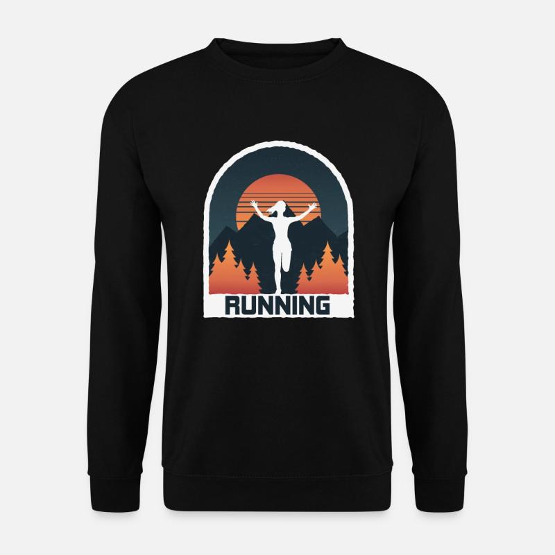 Marathon, Trailrunning Läuferin - Unisex Pullover - Schwarz