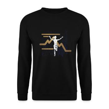 Marathon, coureur de trail running - Sweat-shirt Unisexe - noir - Devant - Alina (178cm) & Michal (187cm)