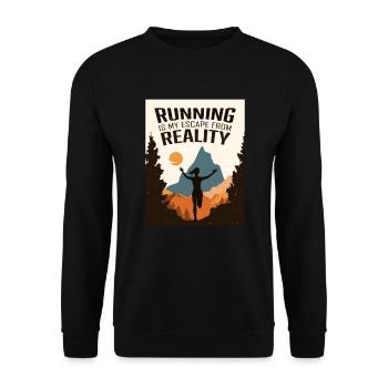 Marathon, Trail Running, Runner - Unisex Sweatshirt - black - Front - Alina (178cm) & Michal (187cm)