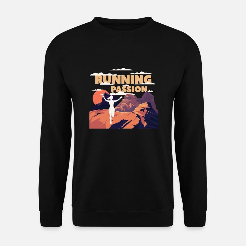 Marathon, Trailrunning Passion - Unisex Pullover - Schwarz