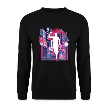 Asian City Marathon, Trail Running - Unisex Sweatshirt - black - Front - Alina (178cm) & Michal (187cm)