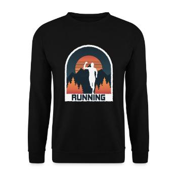 Marathon, TrailRunning Runner - Unisex Sweatshirt - black - Front - Alina (178cm) & Michal (187cm)