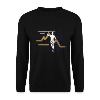 Marathon, TrailRunning Runner - Unisex Sweatshirt - black - Front - Alina (178cm) & Michal (187cm)