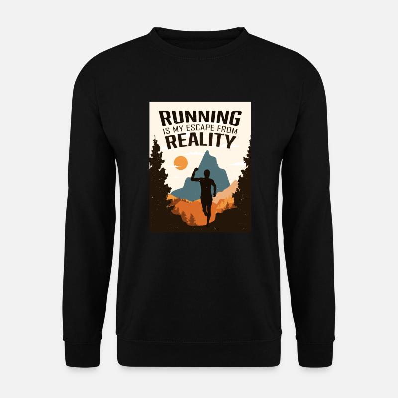 Marathon, Trailrunning, Läufer - Unisex Pullover - Schwarz