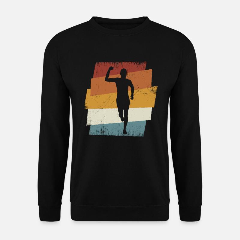Retro Marathon, Trailrunning - Unisex Pullover - Schwarz