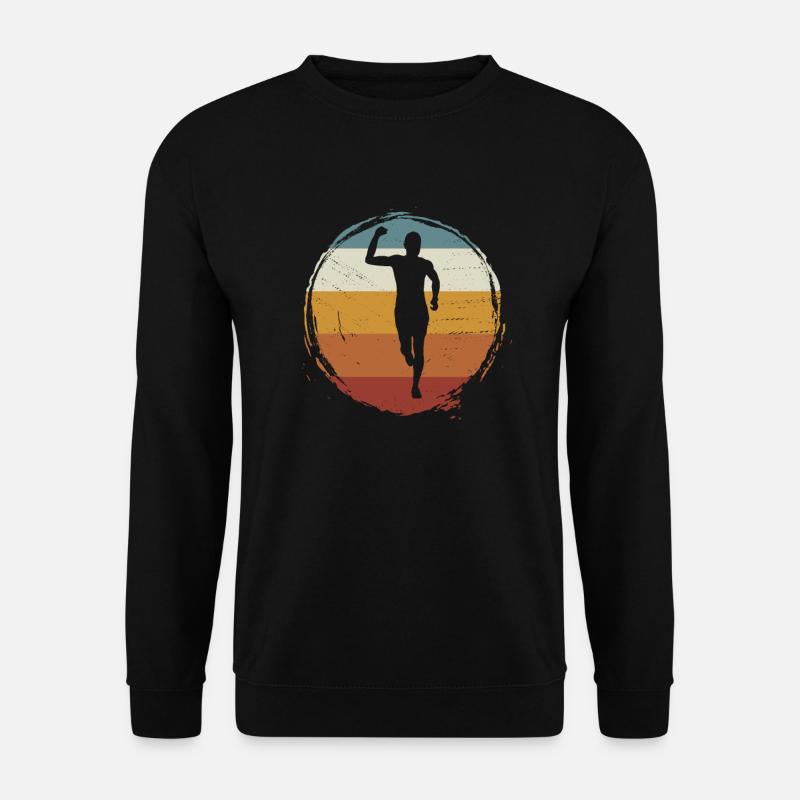 Retro Marathon, Trailrunning - Unisex Pullover - Schwarz