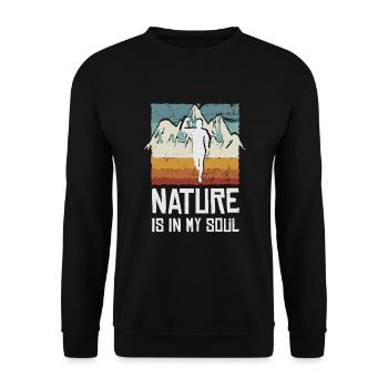 Marathon, Trail Running, Runners - Unisex Sweatshirt - black - Front - Alina (178cm) & Michal (187cm)
