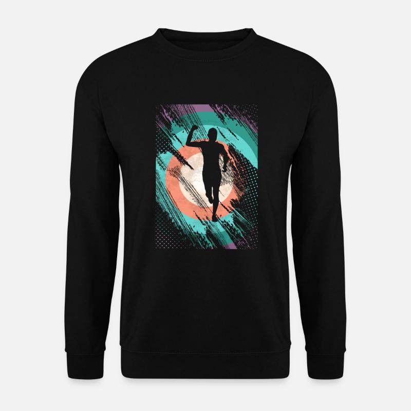 Retro Marathon, Trailrunning - Unisex Pullover - Schwarz