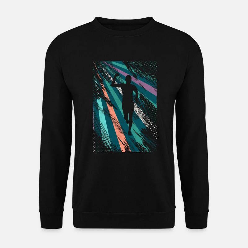 Retro Marathon, Trailrunning - Unisex Pullover - Schwarz