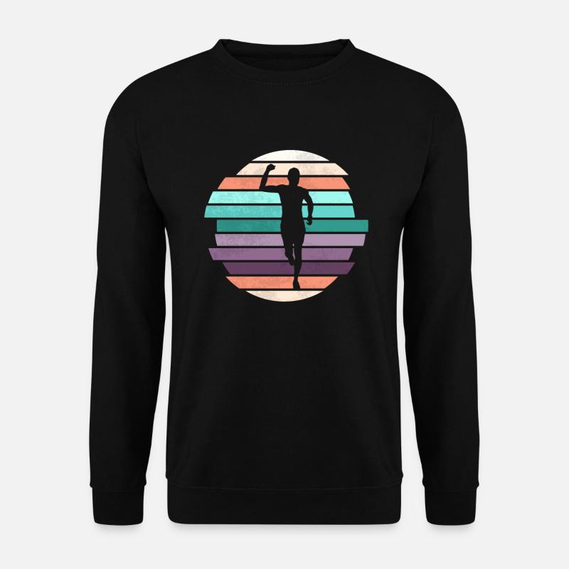 Retro Marathon, Trailrunning - Unisex Pullover - Schwarz