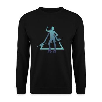 Géométrie Jump Shoes Fitness - Sweat-shirt Unisexe - noir - Devant - Alina (178cm) & Michal (187cm)