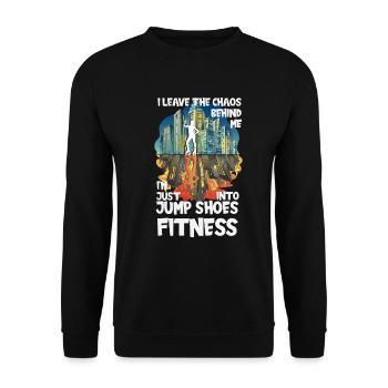 Chaos Jump Chaussures Fitness - Sweat-shirt Unisexe - noir - Devant - Alina (178cm) & Michal (187cm)