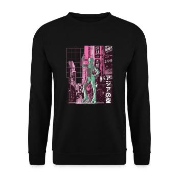 Asian City Jump Shoes Fitness - Sweat-shirt Unisexe - noir - Devant - Alina (178cm) & Michal (187cm)