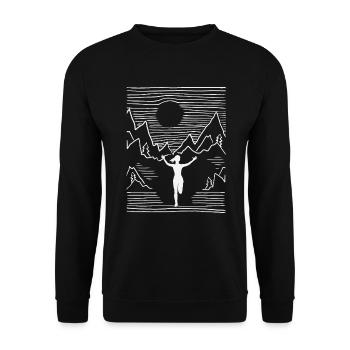 Lignes Jump Chaussures Fitness - Sweat-shirt Unisexe - noir - Devant - Alina (178cm) & Michal (187cm)