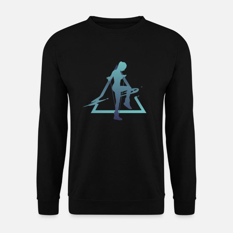 Geometrie Rope Jumping - Unisex Pullover - Schwarz