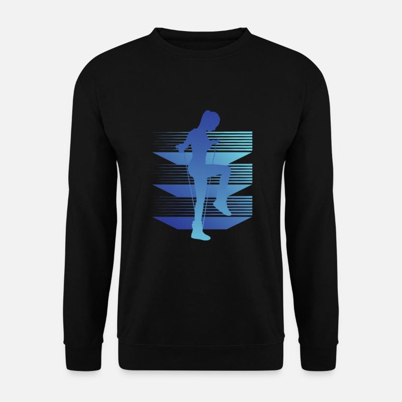 Geometrie Rope Jumping - Unisex Pullover - Schwarz