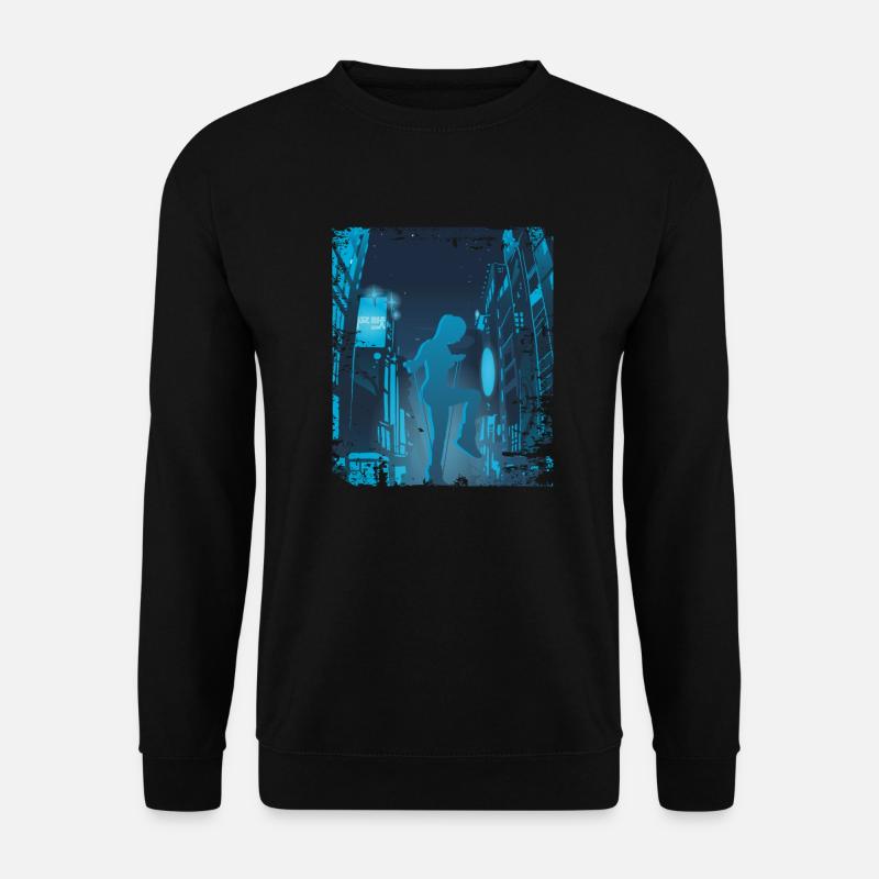 Asiatische Stadt Rope Jumping - Unisex Pullover - Schwarz