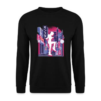 Asiatische Stadt Rope Jumping - Unisex Pullover - Schwarz - Vorne - Alina (178cm) & Michal (187cm)