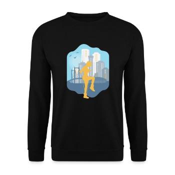 Skyline Rope Jumping - Unisex Pullover - Schwarz - Vorne - Alina (178cm) & Michal (187cm)