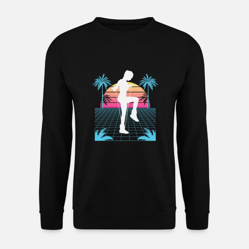 Vaporwave Rope Jumping - Unisex Pullover - Schwarz