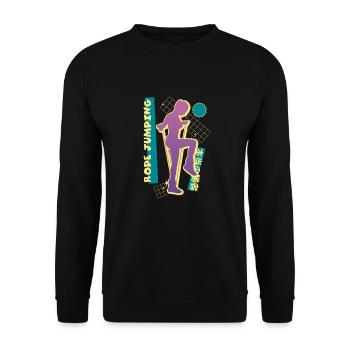 Vaporwave Rope Jumping - Unisex Pullover - Schwarz - Vorne - Alina (178cm) & Michal (187cm)
