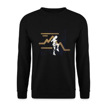 Rope Jumping Rope Jumping Woman - Unisex Sweatshirt - black - Front - Alina (178cm) & Michal (187cm)