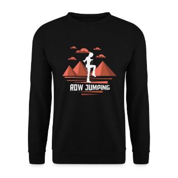 Rope Jumping Rope Jumping Woman - Unisex Sweatshirt - black - Front - Alina (178cm) & Michal (187cm)